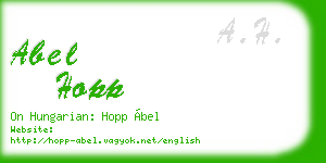 abel hopp business card