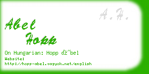 abel hopp business card